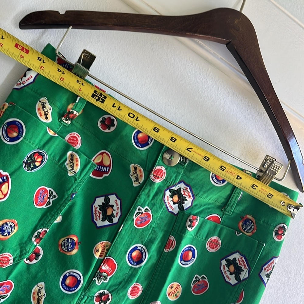 Anthropologie Green Wide-Leg Printed Pants - Picture 7 of 15